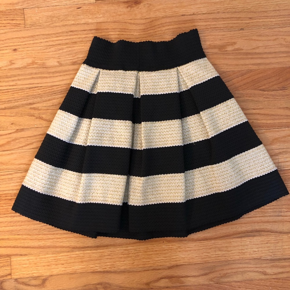 Black and White Stripped Skirt